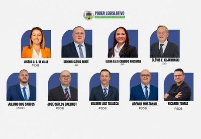 VEREADOS 7° LEGISLATURA GESTÃO 2025/2028 